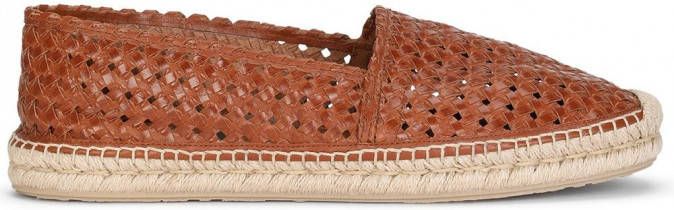 Dolce & Gabbana Leren espadrilles Bruin