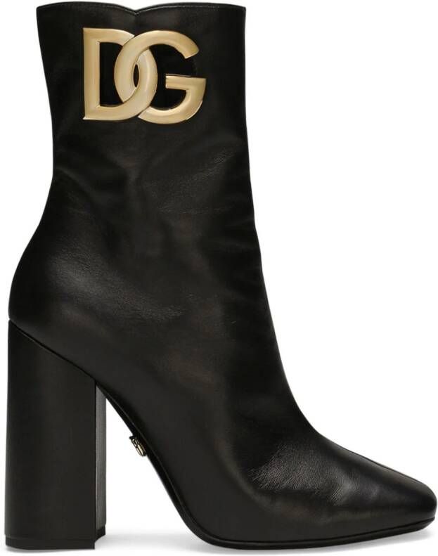 Dolce & Gabbana Leren laarzen Zwart