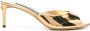 Dolce & Gabbana 70 mm leren sandalen met metallic afwerking Goud - Thumbnail 1