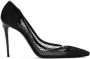 Dolce & Gabbana 105mm lakleren pumps met mesh Zwart - Thumbnail 1