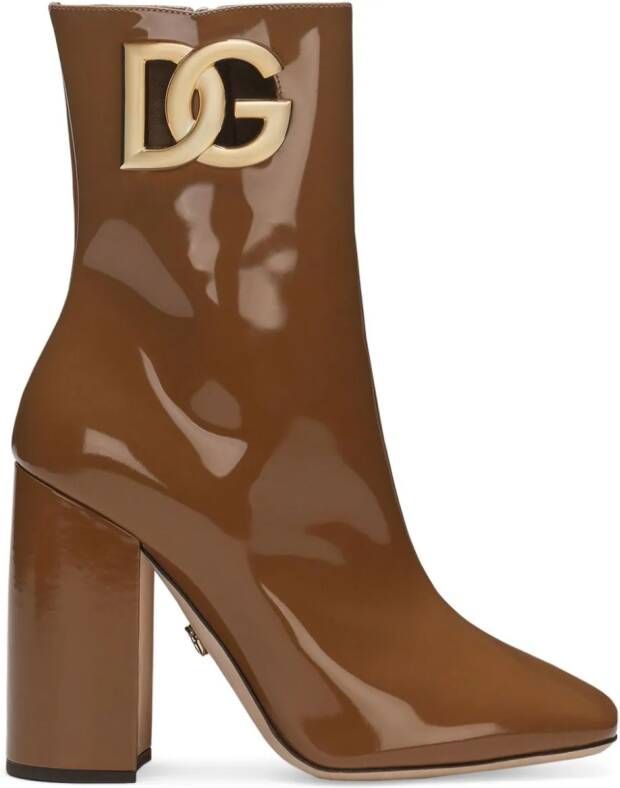 Dolce & Gabbana Leren sandalen Bruin