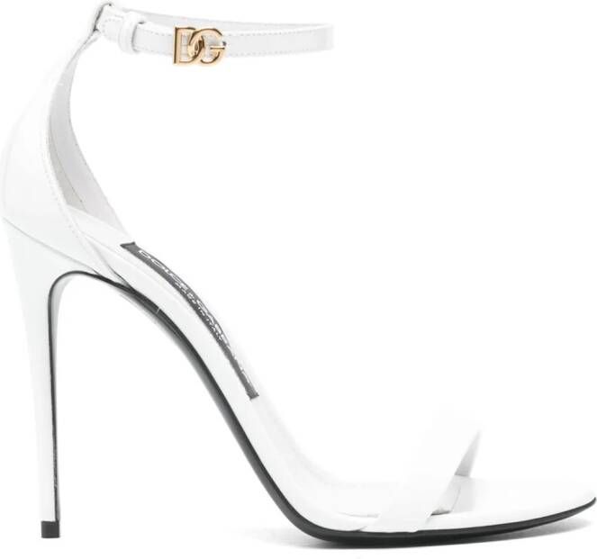 Dolce & Gabbana Leren sandalen Wit