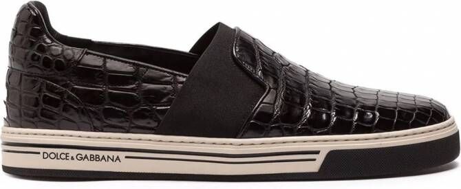 Dolce & Gabbana Rome leren sneakers Zwart