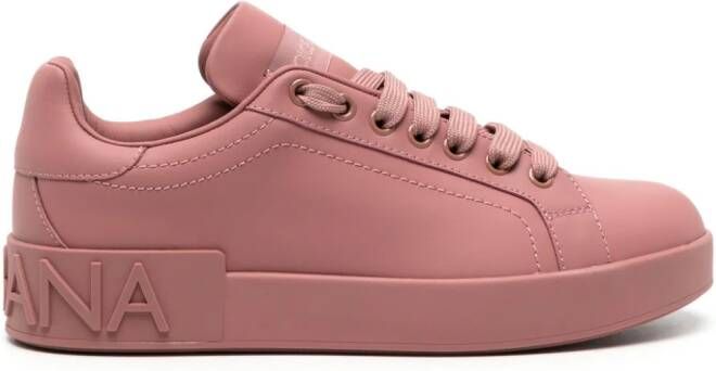 Dolce & Gabbana Leren sneakers Roze