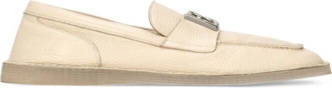 Dolce & Gabbana Loafers met logoplakkaat Beige