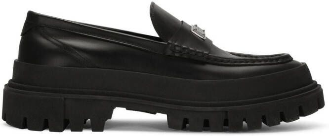 Dolce & Gabbana Leren loafers Zwart