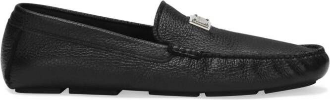 Dolce & Gabbana Loafers met logoplakkaat Zwart