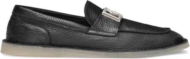 Dolce & Gabbana Loafers met logoplakkaat Zwart