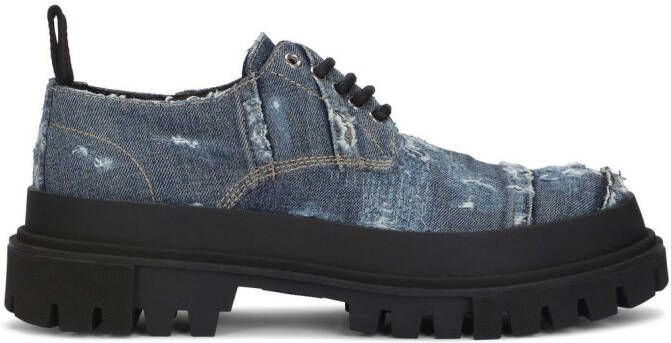 Dolce & Gabbana Loafers met patchwork Blauw