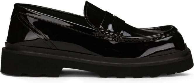 Dolce & Gabbana Loafers met vierkante neus Zwart