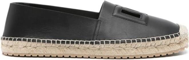 Dolce & Gabbana Leren espadrilles Zwart