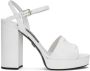 Dolce & Gabbana logo-embroidered platform sandals Wit - Thumbnail 1