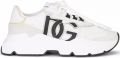 Dolce & Gabbana Sneakers met logopatch dames kalfsleer katoen Viscose rubber Spandex Elastane polyamide leer 35 5 Wit - Wit