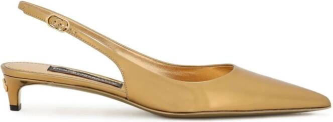 Dolce & Gabbana Lollo leren pumps Goud