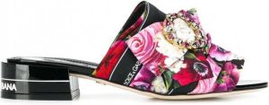 Dolce & Gabbana Muiltjes met bloemdessin Paars