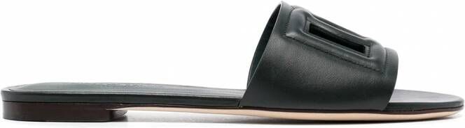 Dolce & Gabbana Muiltjes met logo Grijs