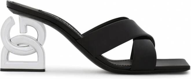 Dolce & Gabbana 75 mm 3.5 lakleren sandalen Zwart