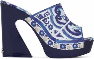 Dolce & Gabbana Muiltjes met print Blauw
