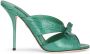 Dolce & Gabbana 105 mm leren sandalen met strikdetail Groen - Thumbnail 1