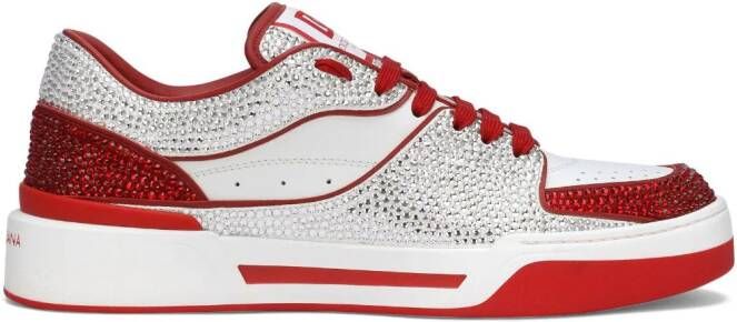 Dolce & Gabbana New Roma sneakers verfraaid met stras Rood