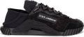 Dolce & Gabbana NS1 low top sneakers dames pvc kalfsleer katoen nylon Acrylic rayon Stof rubber 35 5 Zwart - Zwart