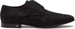 Dolce & Gabbana Derby schoenen met jacquard Zwart