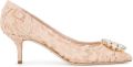 Dolce & Gabbana Bellucci Rainbow pumps met broche en bandjes Beige - Beige