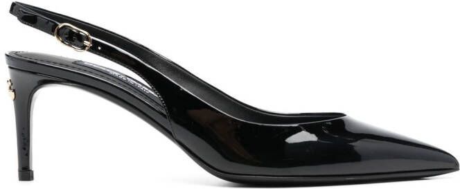 Dolce & Gabbana Slingback pumps met puntige neus Zwart