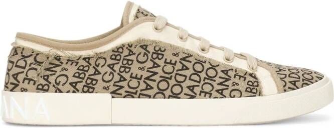 Dolce & Gabbana Portofino low-top sneakers Beige