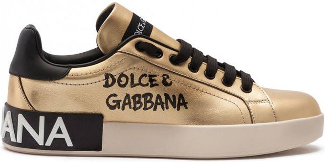 Dolce & Gabbana Portofino low-top sneakers Goud