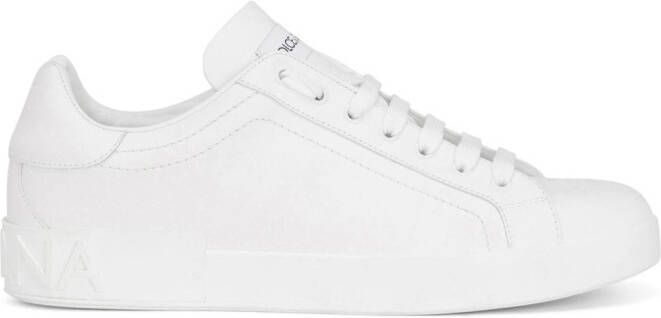 Dolce & Gabbana Portofino leren sneakers Wit