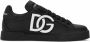 Dolce & Gabbana Portofino leren sneakers met logo label Zwart - Thumbnail 1