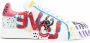 Dolce & Gabbana Portofino geverfde leren sneakers Wit - Thumbnail 1
