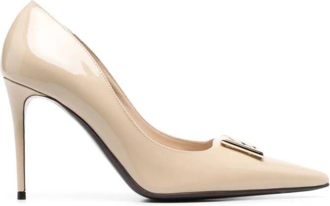 Dolce & Gabbana Pumps met logoplakkaat Beige