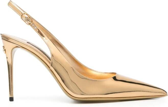 Dolce & Gabbana Pumps met puntige neus Goud