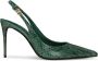 Dolce & Gabbana Pumps met slangenleer-effect Groen - Thumbnail 1