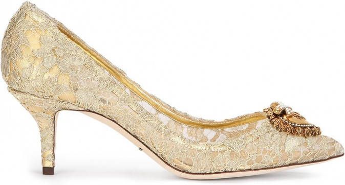Dolce & Gabbana Pumps verfraaid met kant Goud