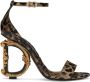 Dolce & Gabbana 105 mm Baroque sandalen met DG-hak Bruin - Thumbnail 1