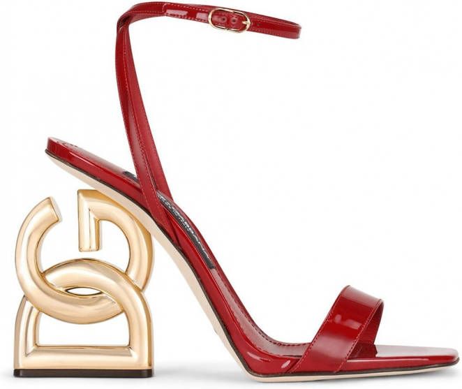 Dolce & Gabbana 3.5 lakleren 105mm sandalen Rood