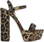 Dolce & Gabbana Sandalen met plateauzool Bruin - Thumbnail 1