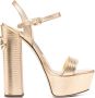 Dolce & Gabbana Sandalen met plateauzool Goud - Thumbnail 1