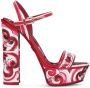 Dolce & Gabbana Sandalen met plateauzool Rood - Thumbnail 1