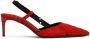 Dolce & Gabbana Satijnen slingback pumps Rood - Thumbnail 1