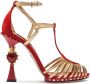 Dolce & Gabbana Bette sandalen met bewerkte hak Rood - Thumbnail 1