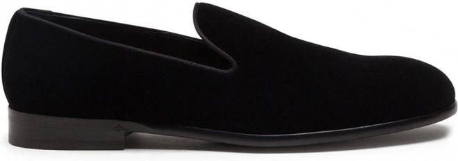 Dolce & Gabbana Fluwelen slippers Zwart