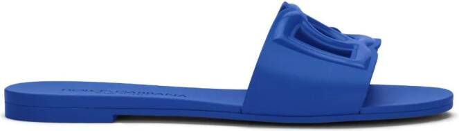 Dolce & Gabbana Slippers met logo Blauw