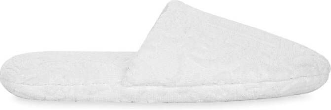 Dolce & Gabbana Katoenen slippers met DG-jacquard Wit