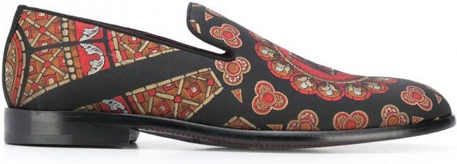 Dolce & Gabbana Slippers met print Zwart
