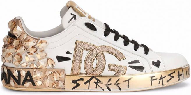 Dolce & Gabbana Sneakers met logopatch Wit