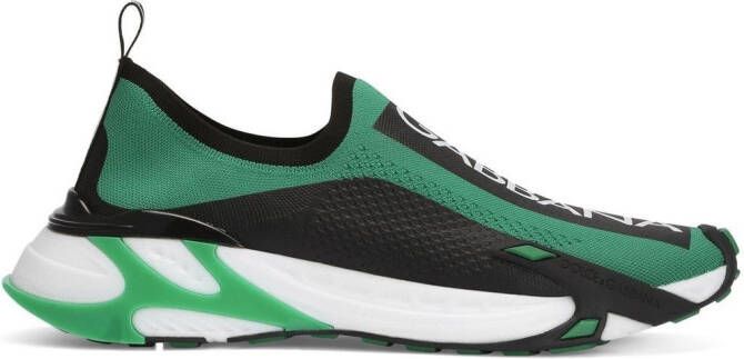 Dolce & Gabbana Fast mesh sneakers Groen